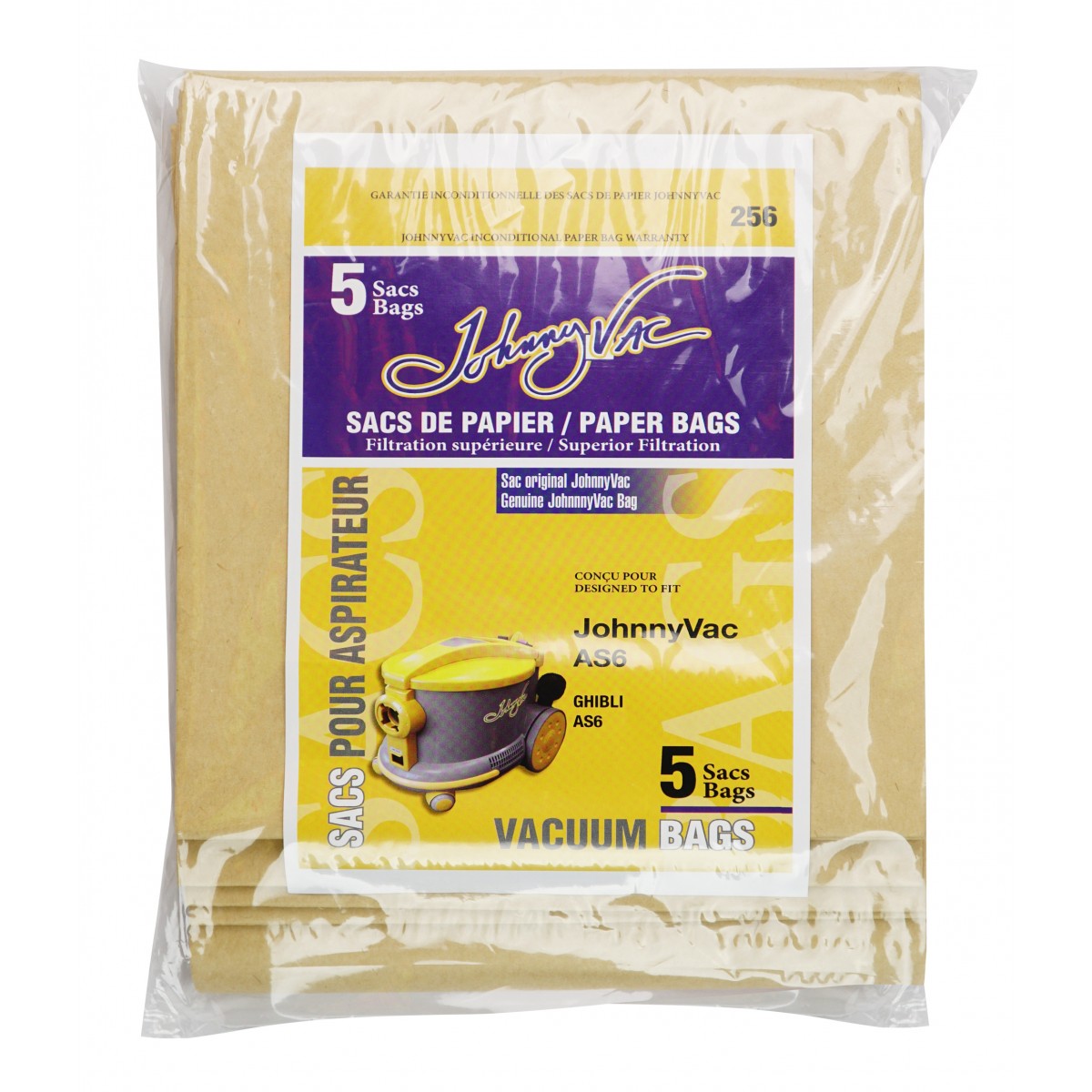 Sacs papier paquet 5 aspirateur johnny vac ghibli AS6