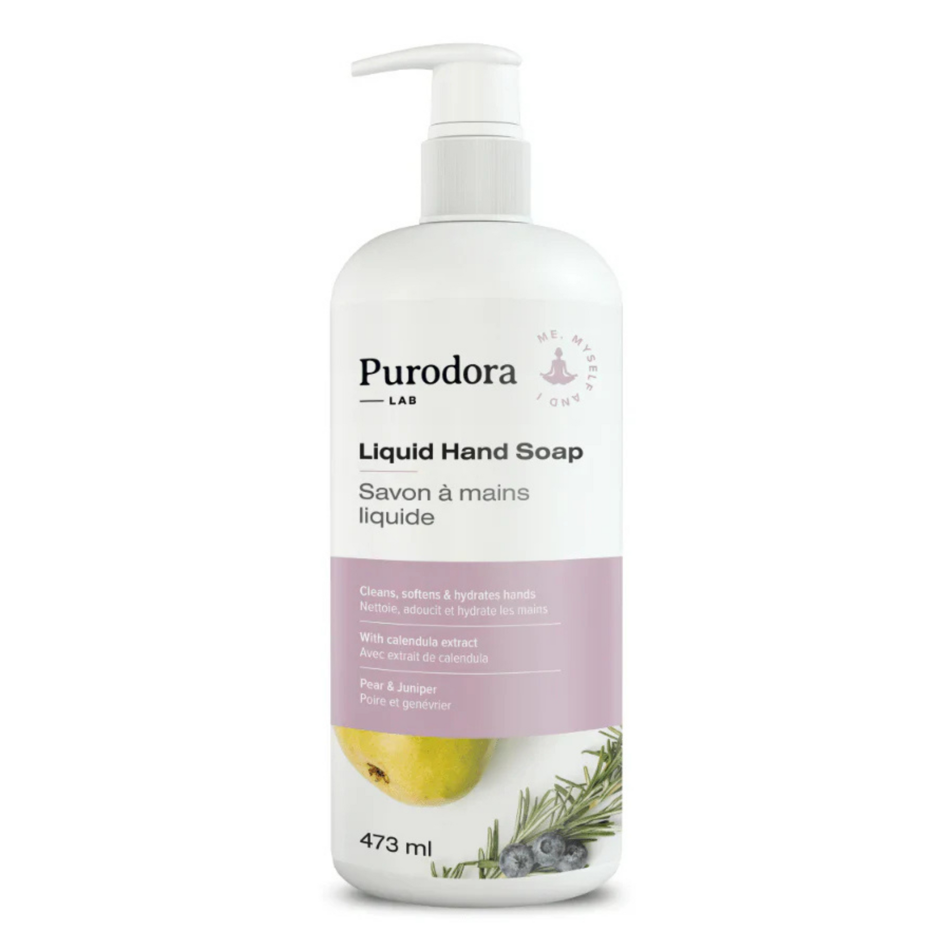 Purodora savon mains poire genevrier 473ml compagnie québécoise