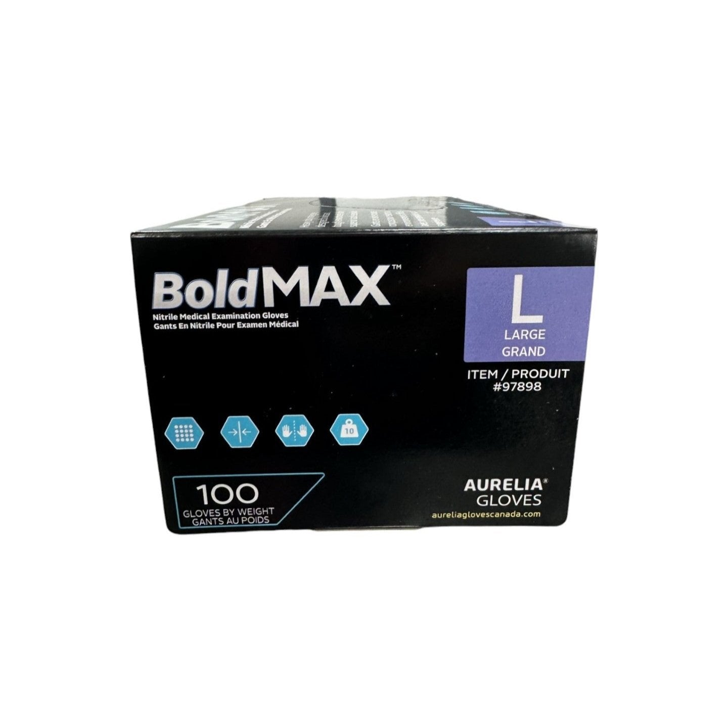 Gants en nitrile médical - Noir 6.0 mil - Bold Max