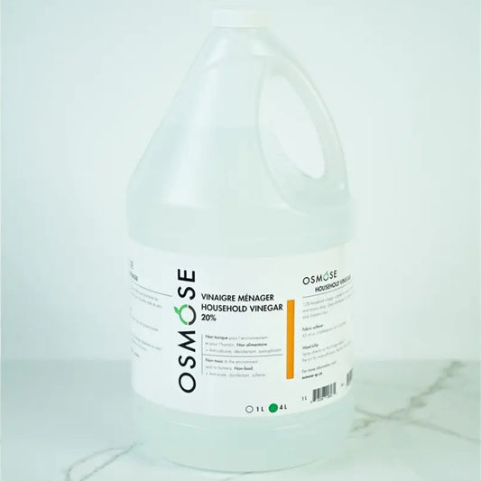 Vinaigre ménager concentré 20% dégraisseur puissant 4L osmose compagnie québécoise
